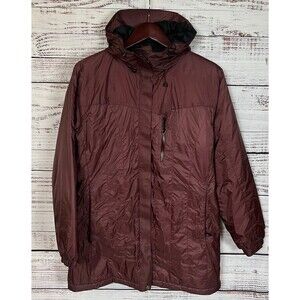 Mountain Hardwear Women's Chaos Parka M Primaloft Hooded Windstopper Burgundy